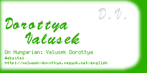 dorottya valusek business card